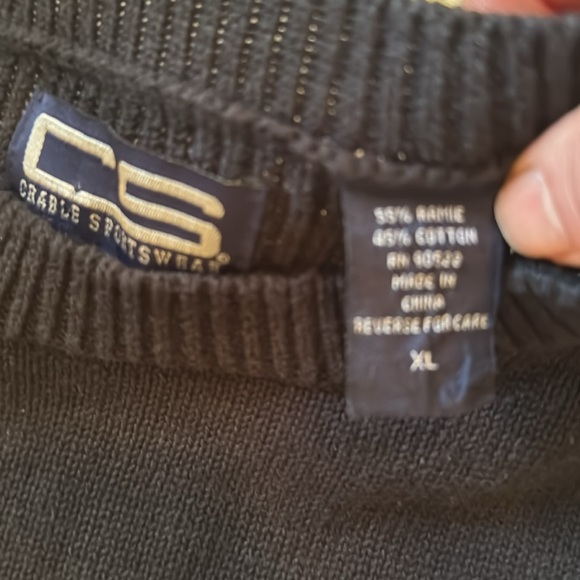 Mizzou Men’s XL Long sleeve black sweater with tiger/M logo in gold and black - Picture 4 of 11